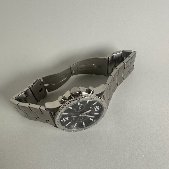 Caravelle by Bulova Chronograph, Silver Stainless Steel Band, Men's Wristwatch - Picture 5 of 7